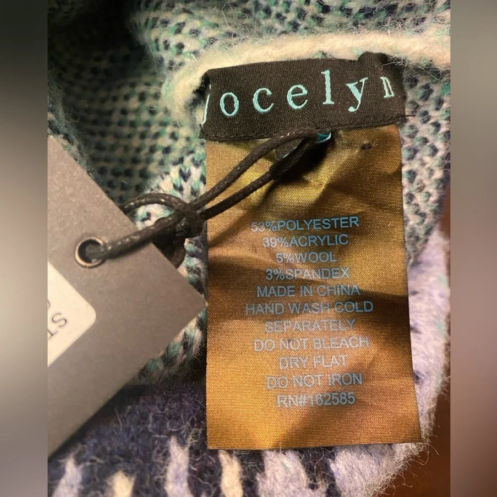 NWT Jocelyn Women’s Fait Isle Knit Hat Warm Cozy Gift Winter Stocking Stuffer